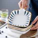 Handle Porcelain Baking Plates